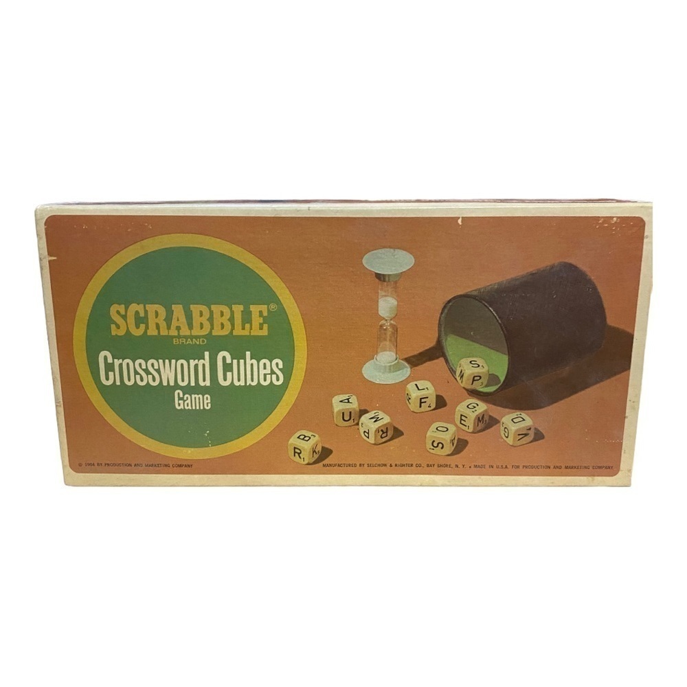 𝅺VINTAGE Scrabble Crossword Cubes Game 1964